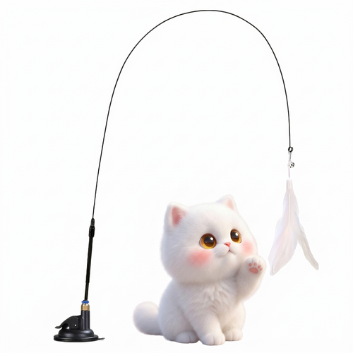 Loong's Choice: Interactive Feather Wand for Playful Cats
