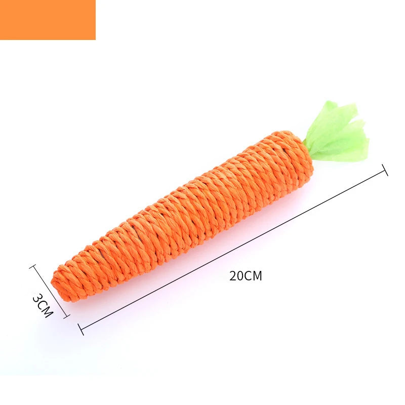 Loong's Favorite: Squeaky Carrot Plush Toy
