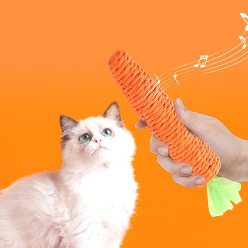 Loong's Favorite: Squeaky Carrot Plush Toy
