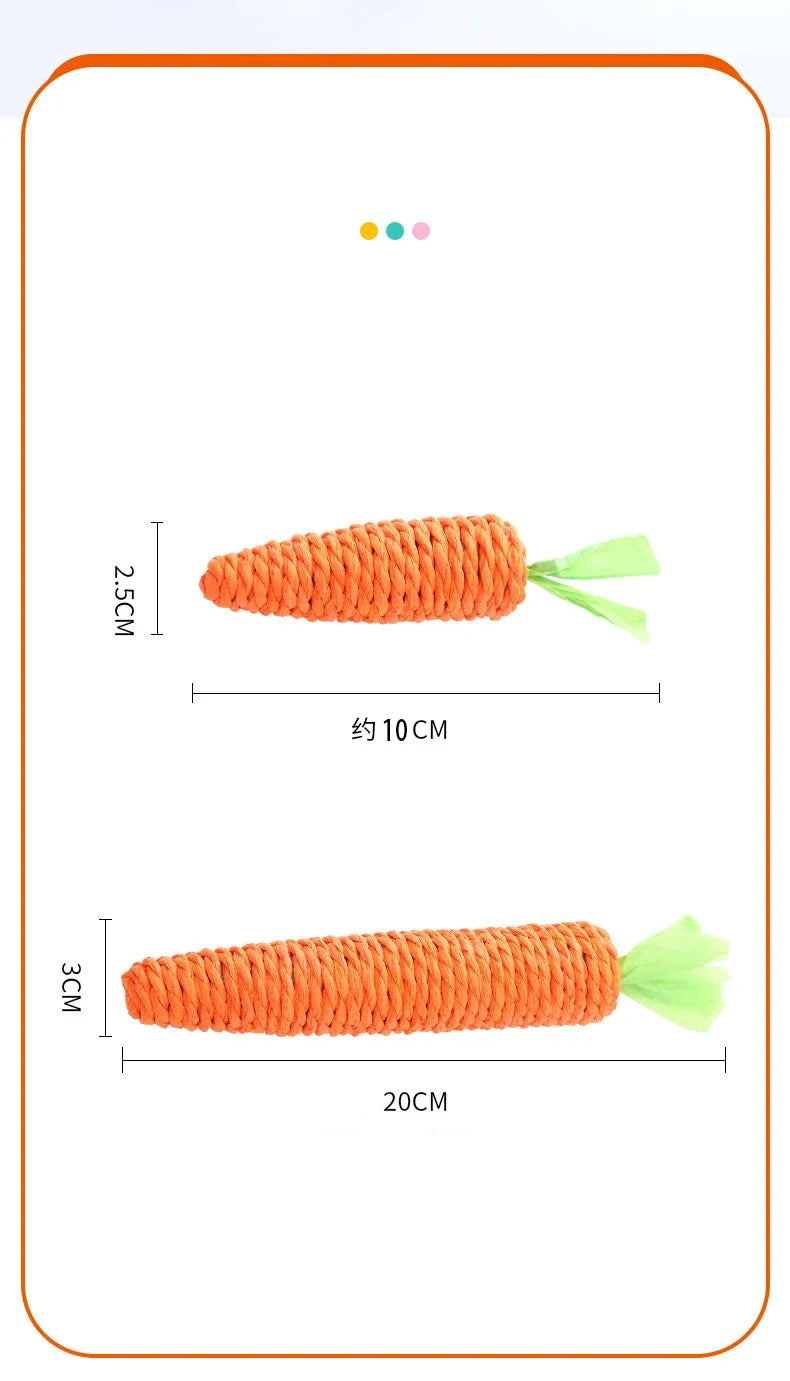 Loong's Favorite: Squeaky Carrot Plush Toy