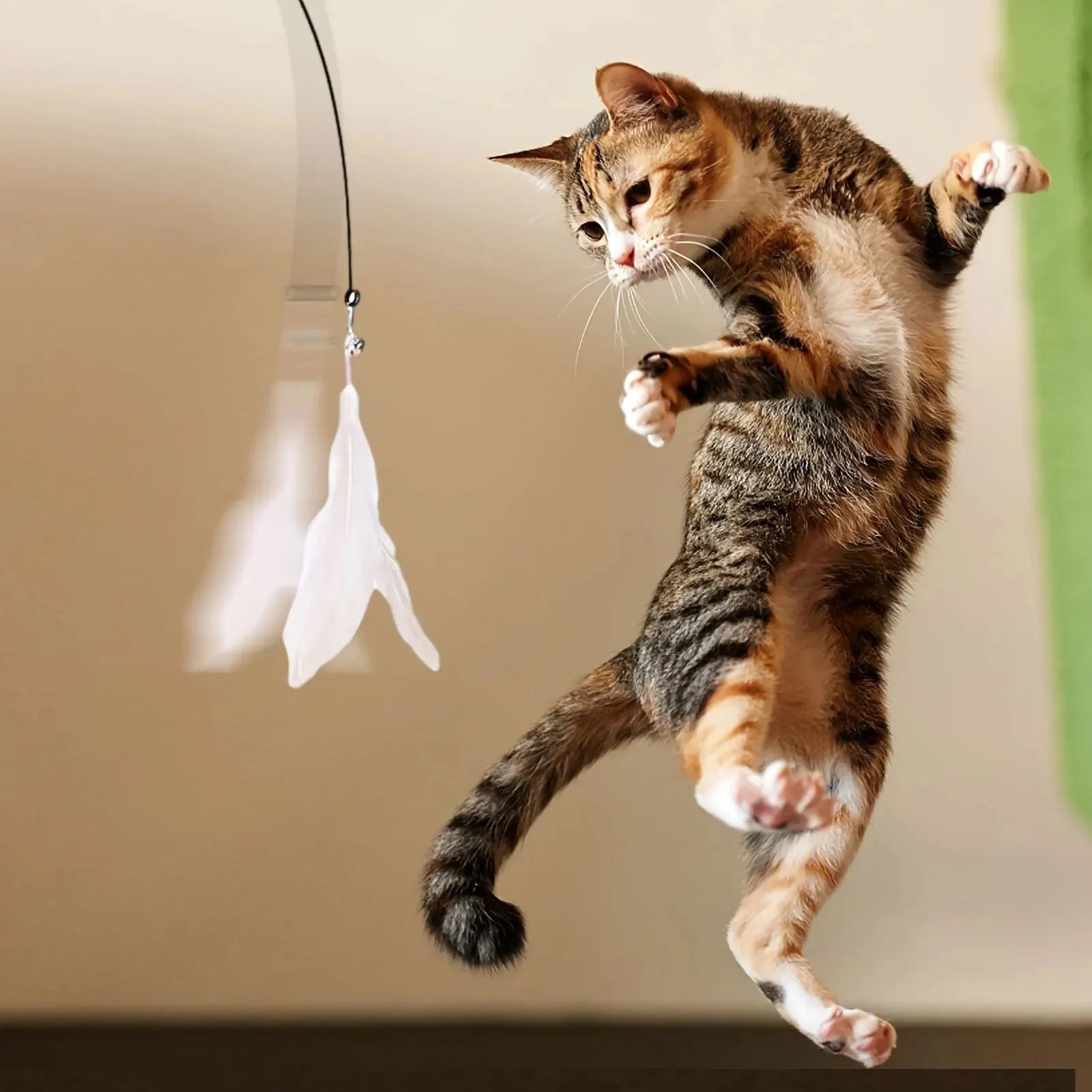 Loong's Choice: Interactive Feather Wand for Playful Cats