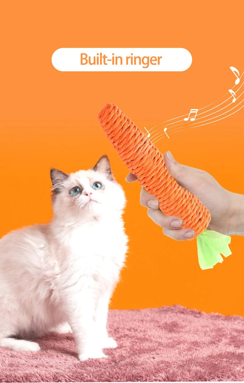 Loong's Favorite: Squeaky Carrot Plush Toy