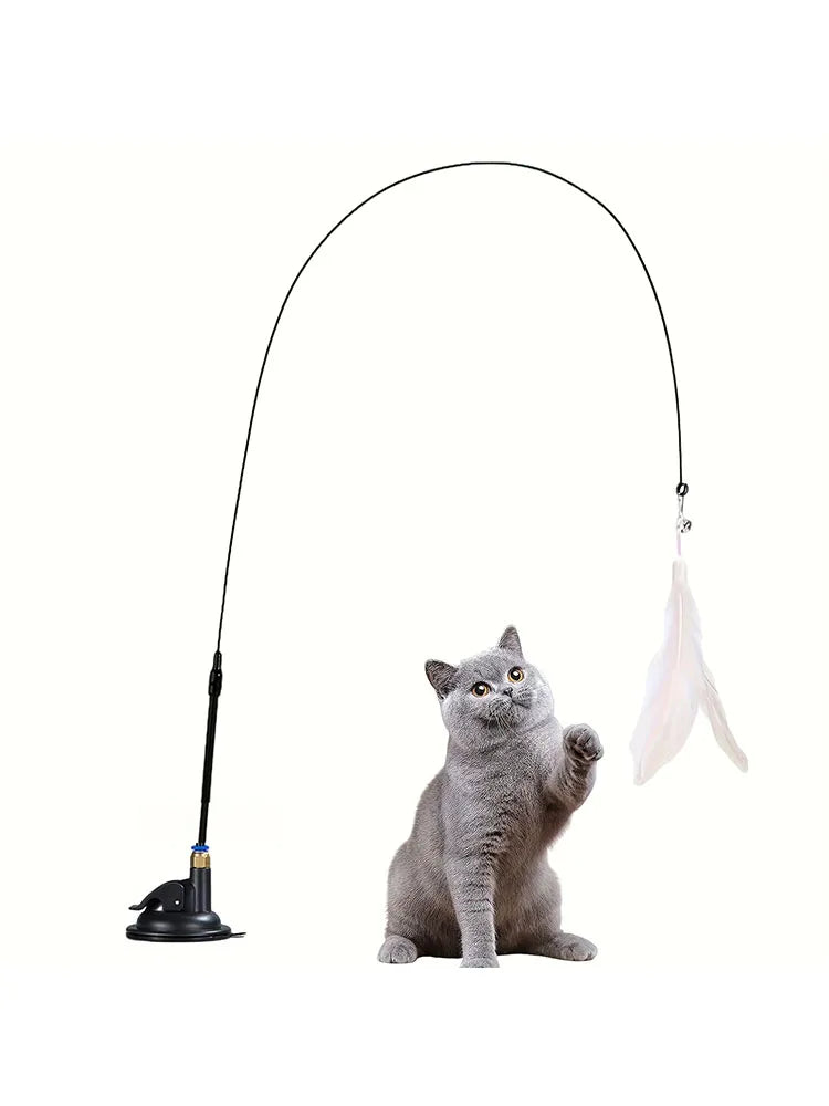 Loong's Choice: Interactive Feather Wand for Playful Cats