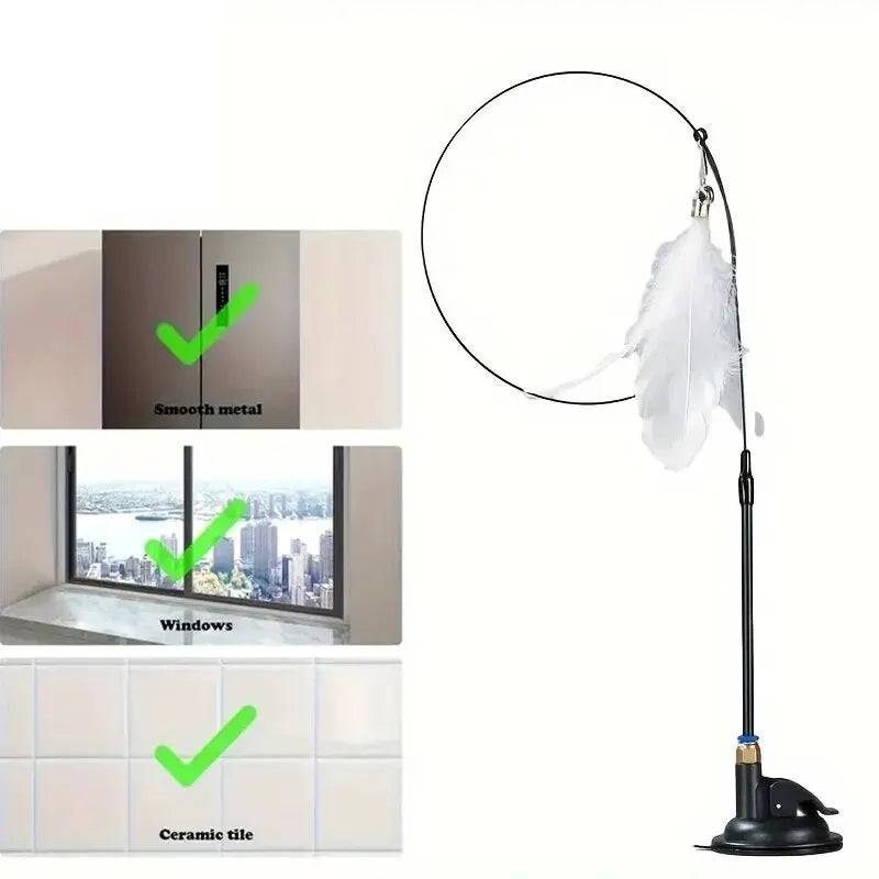 Loong's Choice: Interactive Feather Wand for Playful Cats