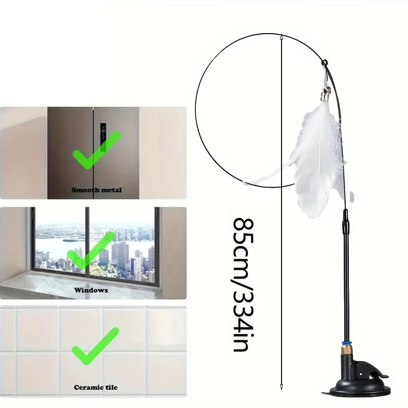 Loong's Choice: Interactive Feather Wand for Playful Cats
