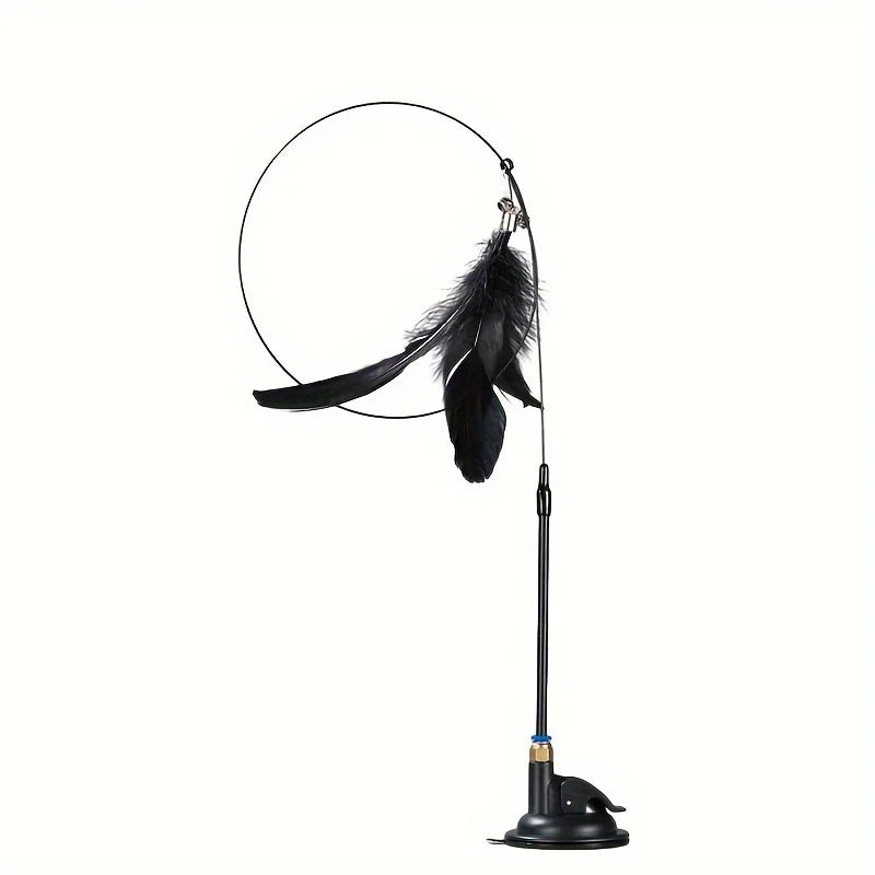 Loong's Choice: Interactive Feather Wand for Playful Cats
